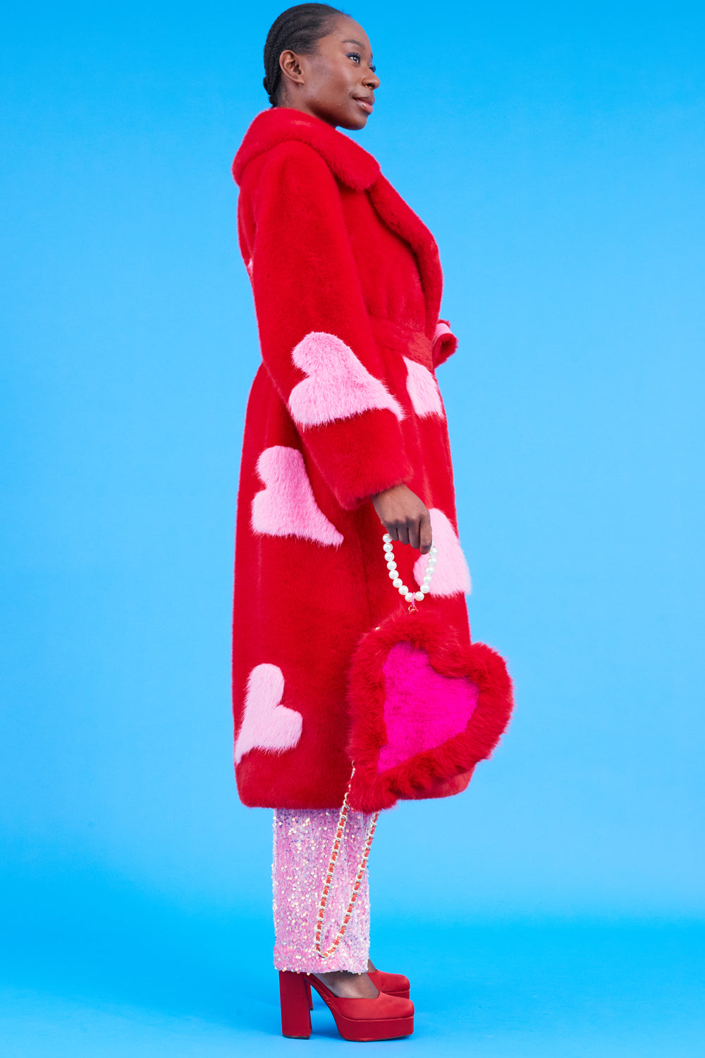 FMLHCT119A-08 - Eco Bamboo Lyocell Faux Fur Love Heart Coat