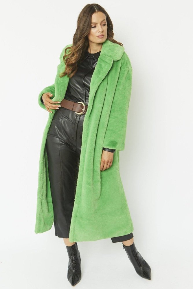 Jayley Maxi faux fur coat - style-heaven